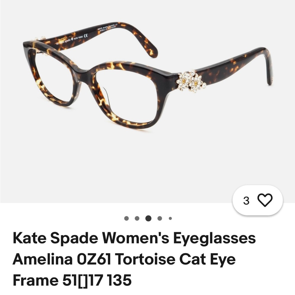 Kate Spade Tortoise Cat Eye Women's prescription Eyeglasses